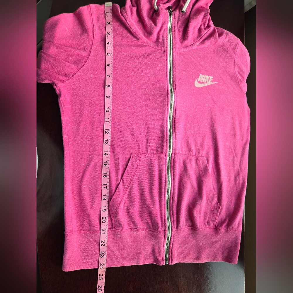 Nike Sportswear Gym Vintage Full-Zip Hoodie Pink Large - Picture 4 of 7